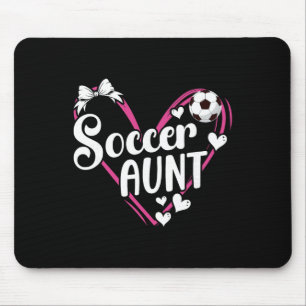 Soccer Aunt Heart Aunt Of A Soccer Player Auntie  Mouse Pad