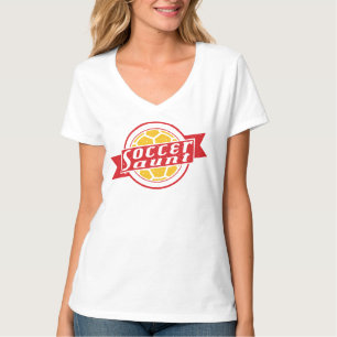 Soccer Aunt Name & Number Back Print T-Shirt