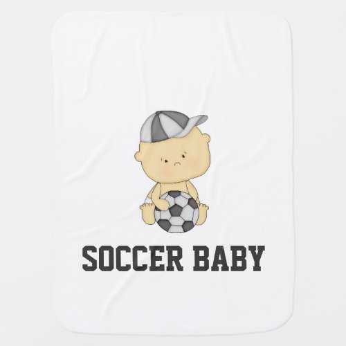 Soccer Baby Blanket _ Gray