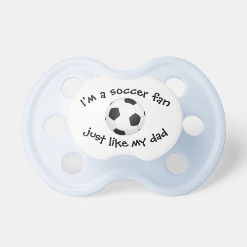 soccer baby pacifier by dalDesignNZ