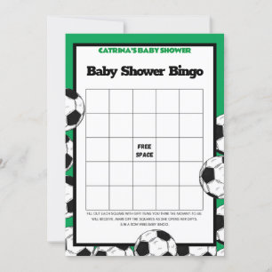 Soccer Baby Shower Game, Football - Editable Name, Invitation