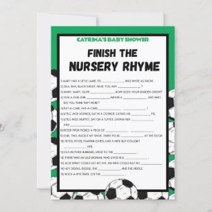 Soccer Baby Shower Game, Football - Editable Name, Invitation