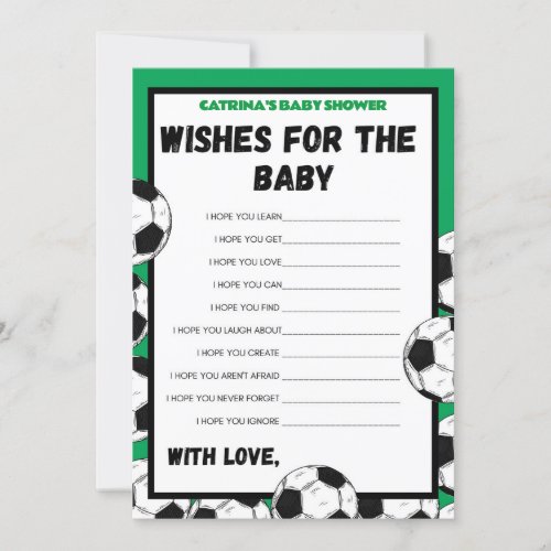 Soccer Baby Shower Game Football _ Editable Name Invitation