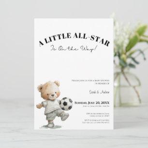Soccer Baby Shower Invitation A Little All-Star