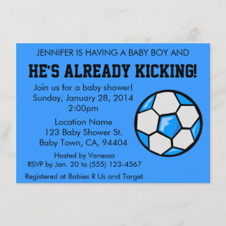 Soccer Baby Shower Invitation, Customizable Invitation