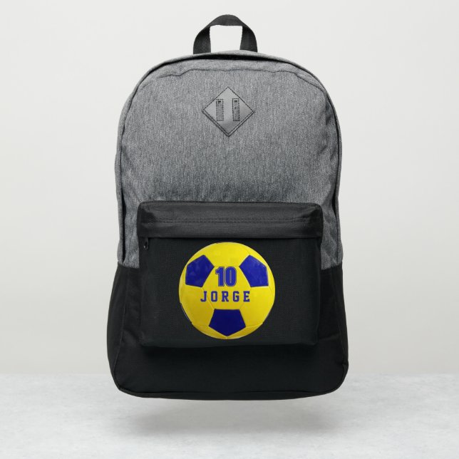 soccer backpack sports boys to school cool (Front)