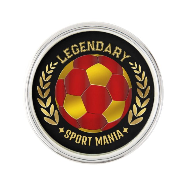 Soccer Badge Style Lapel Pin (Front)