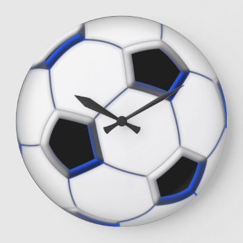 Soccer Ball 10.75" Large Clock by arklights at Zazzle