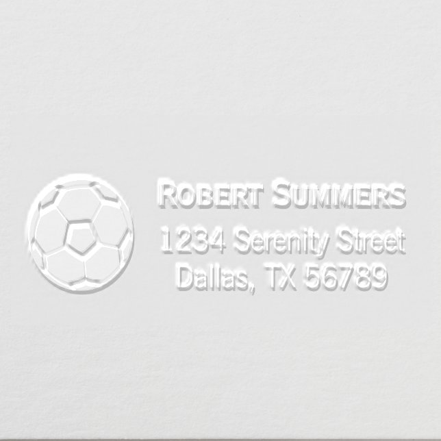 Soccer Ball Address Embosser (Design)