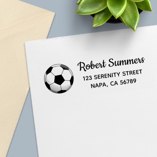 Soccer Ball Address Self-inking Stamp (Creator Uploaded)