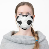 Soccer Ball Adult Cloth Face Mask (Worn)