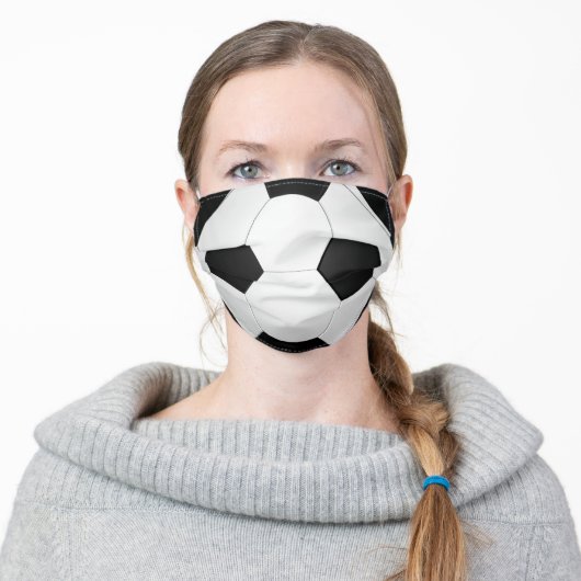 Soccer Ball Adult Cloth Face Mask (Worn)