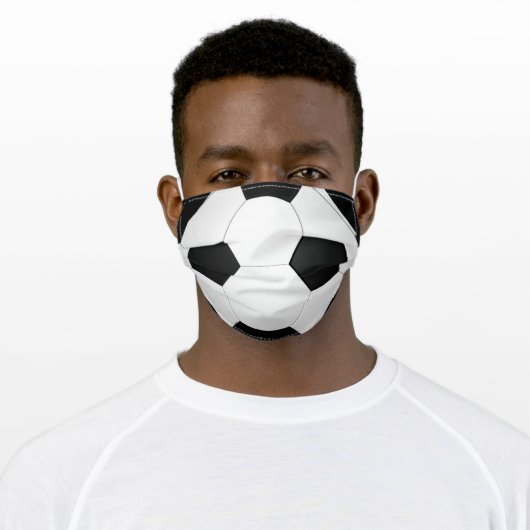 Soccer Ball Adult Cloth Face Mask (Worn)