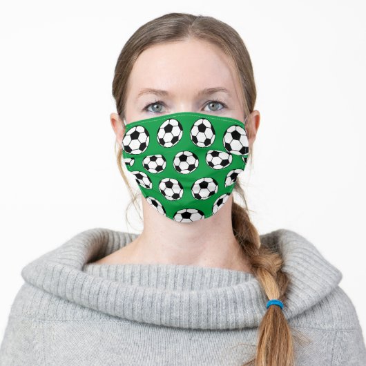 Soccer Ball Adult Cloth Face Mask (Worn)