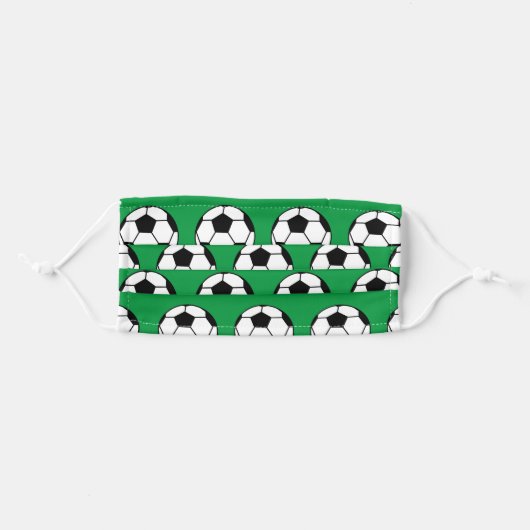 Soccer Ball Adult Cloth Face Mask (Front, Folded)