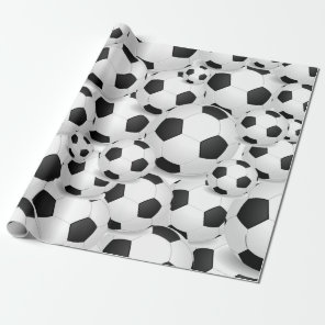 Soccer Ball all over giftwrap Wrapping Paper