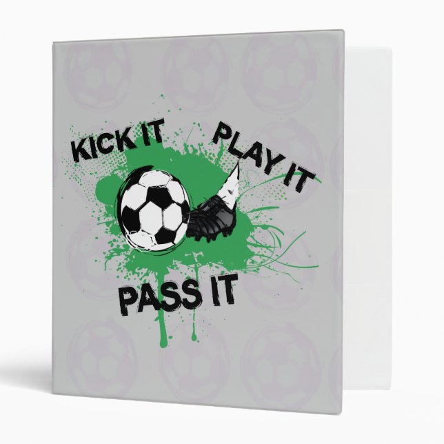 Soccer ball and boot design binder (Front/Inside)