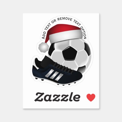 Soccer Ball and Cleat Christmas Sticker