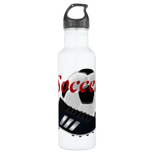 Soccer Ball and Cleat Sports Water Bottle