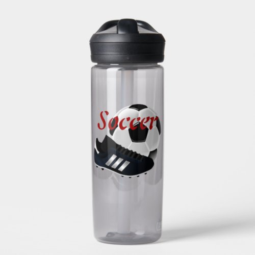 Soccer Ball and Cleat Sports Water Bottle