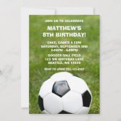 Soccer Ball and Grass Birthday Party Invitations (Front)