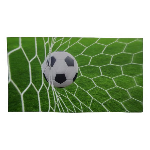 Soccer Ball and Net Pair of Pillowcases