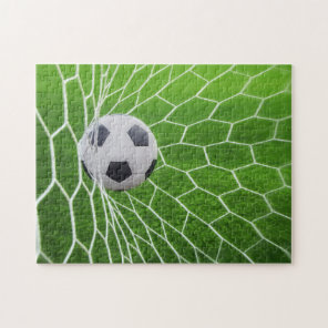 Soccer Ball and Net Photo Puzzle