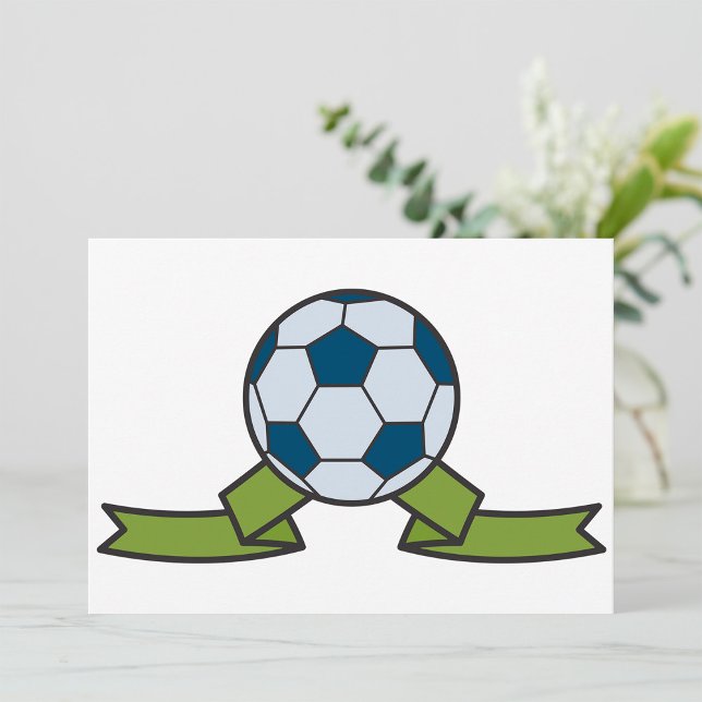 Soccer Ball And Ribbon Invitations (Creator Uploaded)