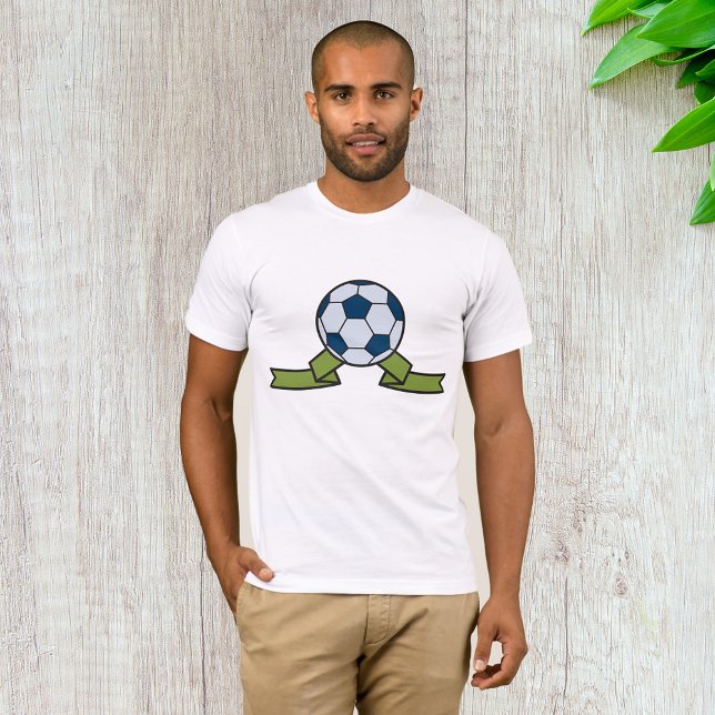 Soccer Ball And Ribbon Mens T-Shirt (Creator Uploaded)