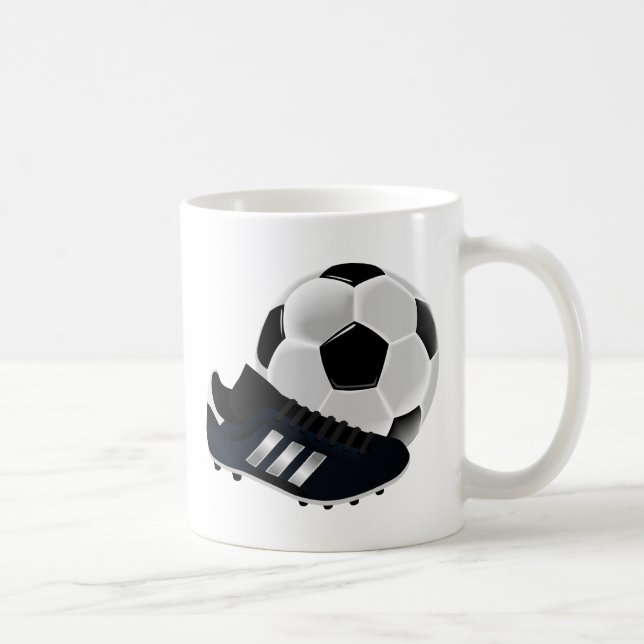 Soccer Ball and Shoe Coffee Mug (Right)