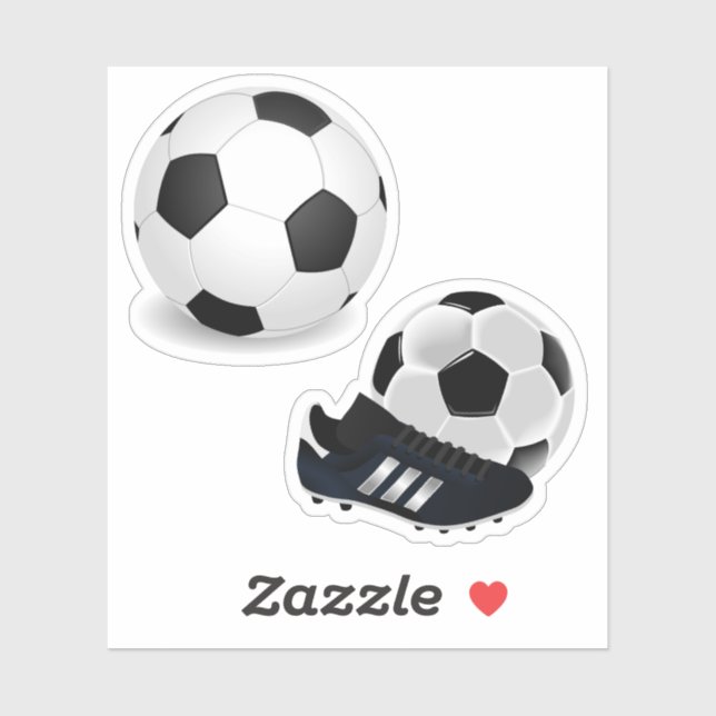 Soccer Ball and Soccer Shoes Sticker (Sheet)
