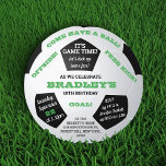 Soccer Ball Any Age Birthday Invitation<br><div class="desc">Celebrate in style with these trendy birthday invitations. The design is easy to personalize with your special event wording and your guests will be thrilled when they receive these fabulous invites.</div>