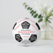 Soccer Ball Any Age Birthday Invitation (Standing Front)