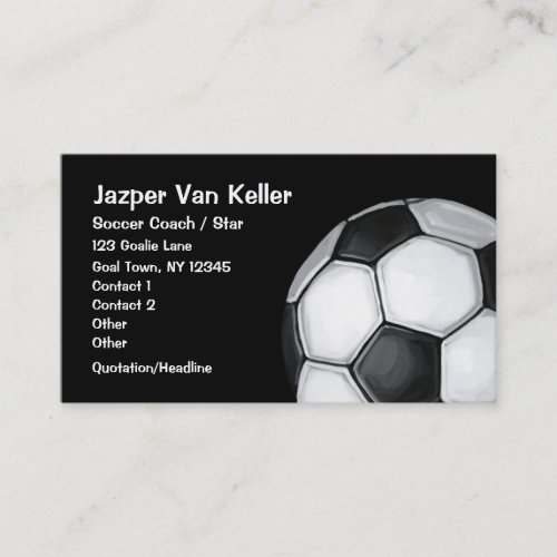 Soccer Ball Art Business Card