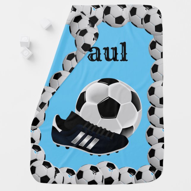 Soccer Ball Baby Blanket (In Situ)