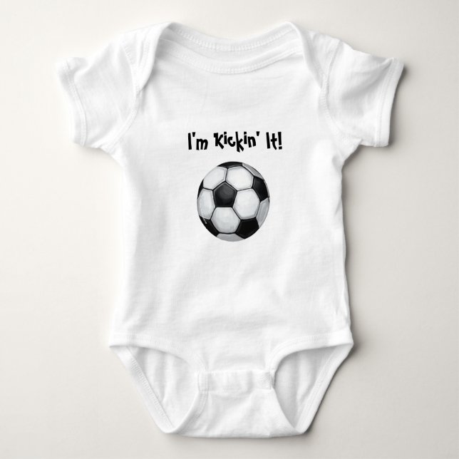 Soccer Ball Baby Bodysuit (Front)