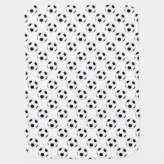 Soccer Ball Baby Receiving Blanket (Front)