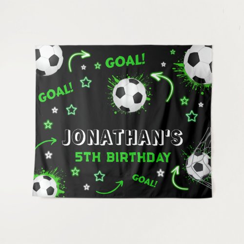 Soccer Ball Birthday Backdrop
