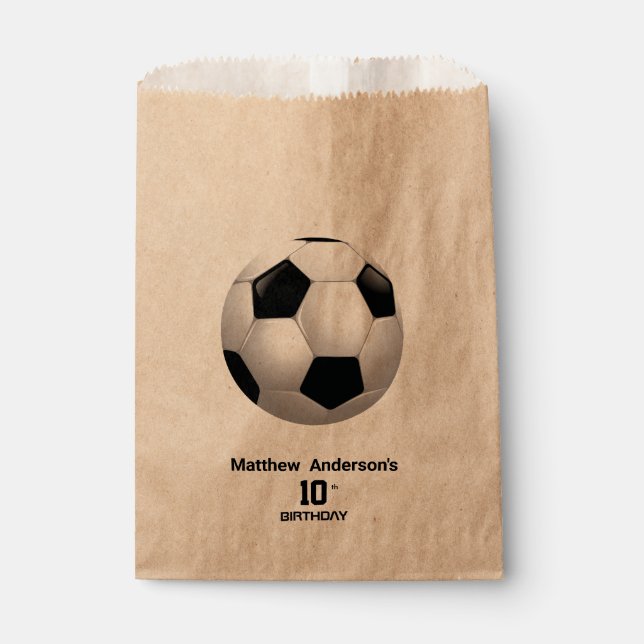 Soccer Ball Birthday Fab Loot Favor Bag (Front)