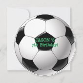 Soccer BALL Birthday Party kids invitation (Front)