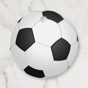 Soccer Ball Black and White Classic Favor Tags