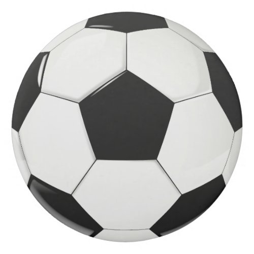 Soccer Ball Black and White Sports Player or Fan Eraser