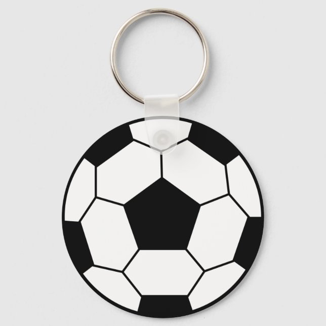 Soccer Ball Black Keychain (Front)