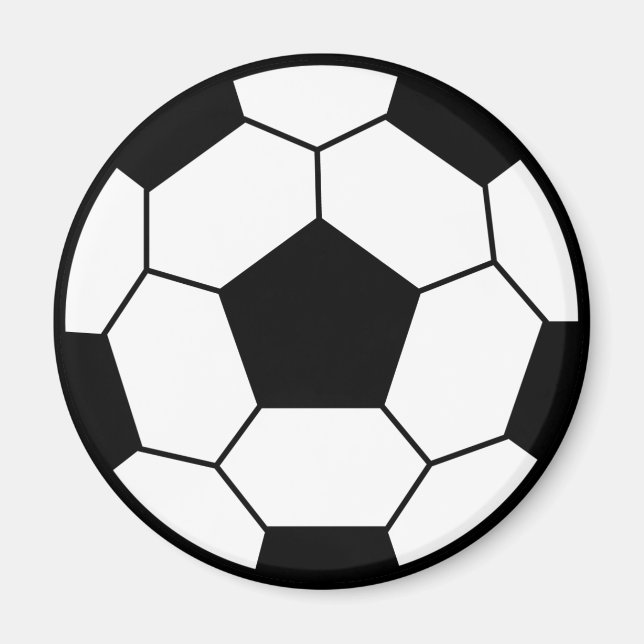Soccer Ball Black Magnet (Front)