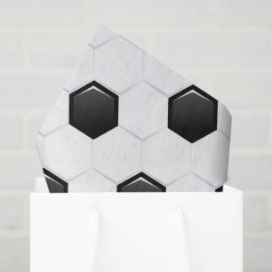 Soccer Ball Black White Sports Gifts Tissue Paper