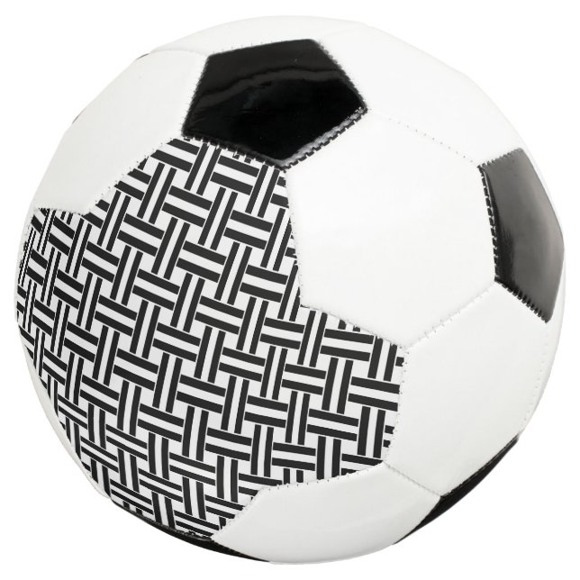 Soccer Ball Black & White Stripe (Three Quarter)