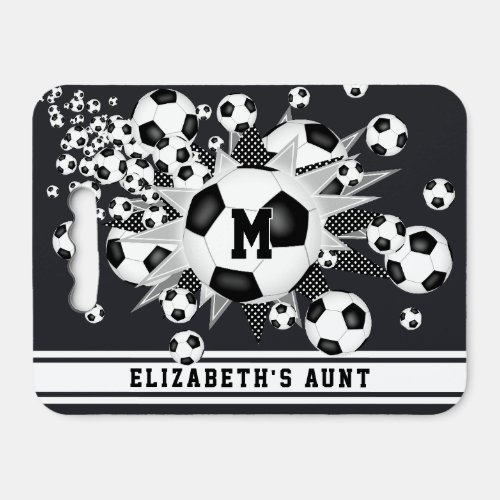 soccer ball blowout sports family member name seat cushion