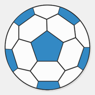 Soccer Ball Blue Sticker
