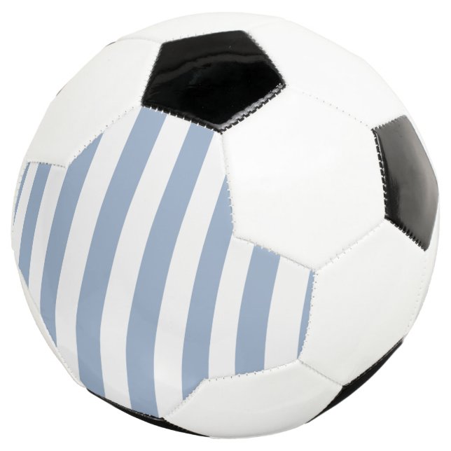 Soccer Ball Blue & White Stripe (Three Quarter)