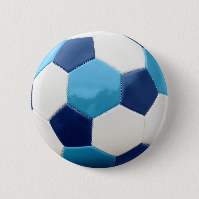 Soccer Ball Blues Button (Front)